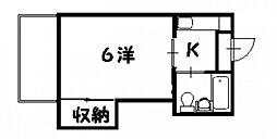 ライブコーポ大州 1Kの間取図画像
