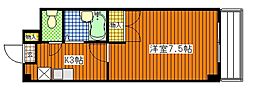大村ビル 1DKの間取図画像