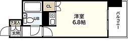 ダイアパレス皆実町 ワンルームの間取図画像