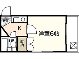 GRADO宇品ウノ 1Kの間取図画像