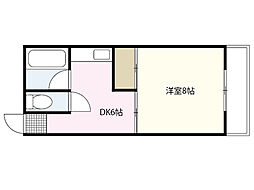 メゾンヤマキ 1DKの間取図画像