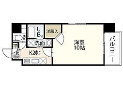 ウィステリア天神川 1Kの間取図画像