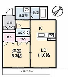 ベレオ大宮 1LDKの間取図画像
