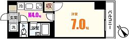 フルールナカガワ3 1Kの間取図画像