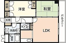 楽々園Nビル 2LDKの間取図画像