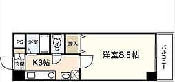 ル・パラディ 1Kの間取図画像