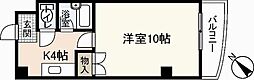 リスティア中筋 1Kの間取図画像
