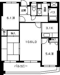ロイヤルシャトー新宮苑 3LDKの間取図画像