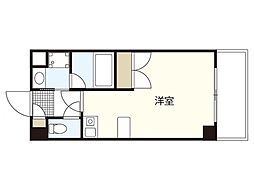 福地産業西十日市ビル ワンルームの間取図画像