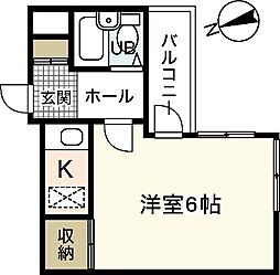アーバンミササ 1Kの間取図画像