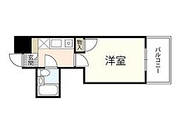 ダイアパレス比治山パークサイド 1Kの間取図画像