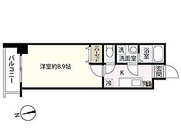デルタ幟町 1Kの間取図画像