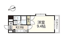 西広島ビレッジ 1Kの間取図画像