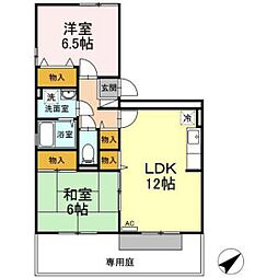セジュール八幡 2LDKの間取図画像