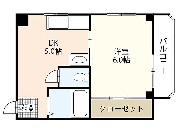 第一ラックビル ｜広島県広島市中区舟入町(賃貸マンション1DK・3階・25.00㎡)の写真 その2