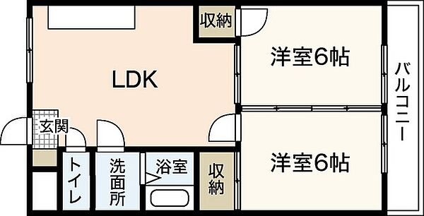 広島県広島市西区庚午北2丁目(賃貸マンション2LDK・1階・48.60㎡)の写真 その2