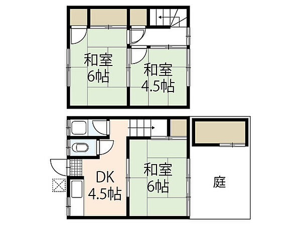 岡田アパート ｜広島県広島市佐伯区利松3丁目(賃貸アパート3DK・1階・48.60㎡)の写真 その2