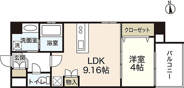 パークフラッツ土橋 ｜広島県広島市中区土橋町(賃貸マンション1LDK・15階・33.40㎡)の写真 その2