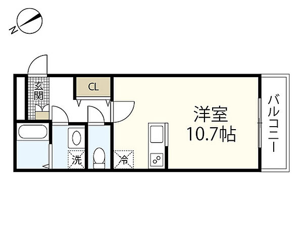 広島県広島市西区庚午北4丁目(賃貸アパート1R・2階・30.54㎡)の写真 その2