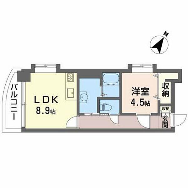 Ｇｏｌｄ　Ｃｏｕｒｔ　宝町 ｜広島県広島市中区宝町(賃貸マンション1LDK・4階・41.01㎡)の写真 その2