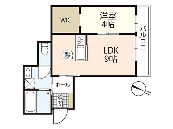 メディアティレ ｜広島県広島市西区草津浜町(賃貸アパート1LDK・1階・33.50㎡)の写真 その2