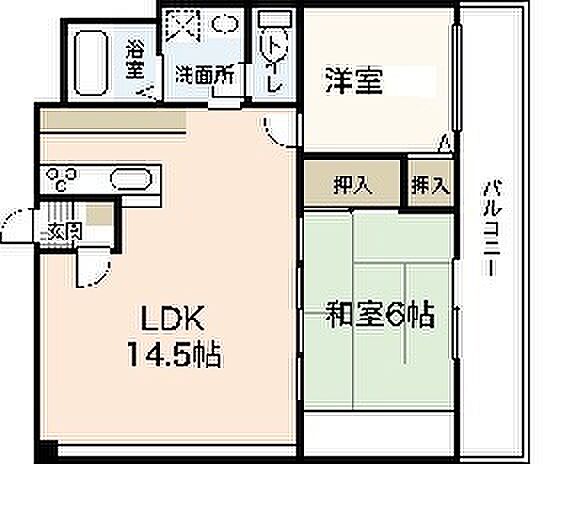 ネットビル6 ｜広島県広島市中区舟入川口町(賃貸マンション2LDK・6階・51.84㎡)の写真 その2