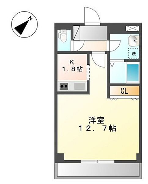 広島県広島市安佐南区川内5丁目(賃貸マンション1K・3階・36.00㎡)の写真 その2