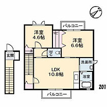 広島県広島市安佐南区西原2丁目（賃貸アパート2LDK・2階・55.75㎡） その2