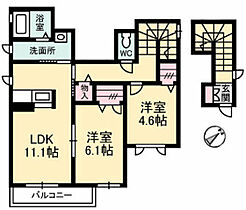 広島県広島市安佐南区緑井3丁目（賃貸アパート2LDK・2階・61.96㎡） その2