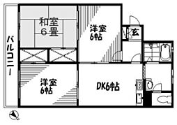 第二日吉ビル 3階3DKの間取り