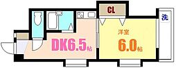 吉村ハイツI 4階1DKの間取り