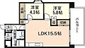第二タウン皆賀3階5.8万円