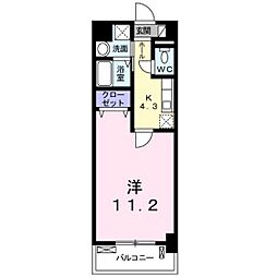 プリマヴェーラ　大原 3階1Kの間取り