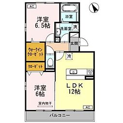 ジラソーレ 3階2LDKの間取り