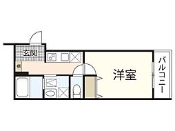 マルベリーフィールド伴東 2階1Kの間取り