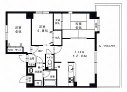 グリーンパラッツォ 3階3LDKの間取り