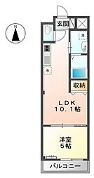 アフロディテ 2階1LDKの間取り