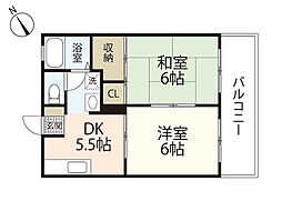 シャルムＦＴ　Ｂ棟 1階2DKの間取り