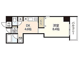 センテニアル東平塚 7階1DKの間取り