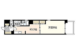 第10寺前ビル 9階1Kの間取り