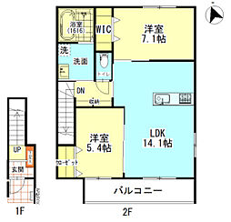 間取図画像 2LDK