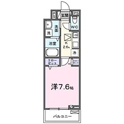 サンリットII 1Kの間取図画像