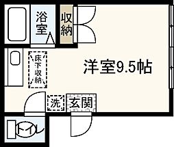 サンシャイン中央2 ワンルームの間取図画像