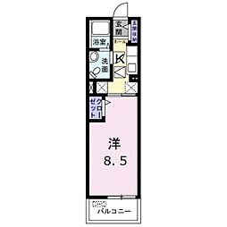 エミネント 1Kの間取図画像