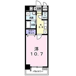 プリマヴェーラ大原 1Kの間取図画像