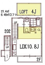 リノリノアパートメント ワンルームの間取図画像