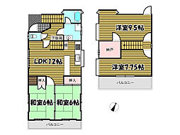 金本ビル 4LDKの間取図画像