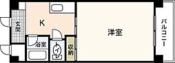 梶川ビル 1Kの間取図画像