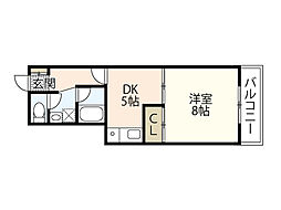 イトービル・5 1DKの間取図画像