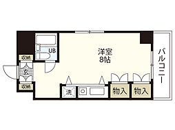 よつば ワンルームの間取図画像